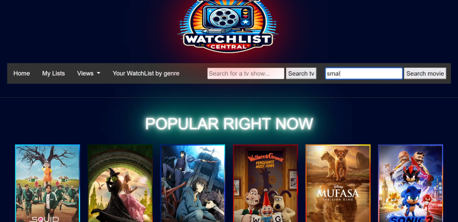 Watch-List web app